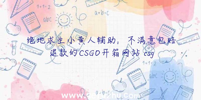 绝地求生小黄人辅助：不满意包赔退款的CSGO开箱网站